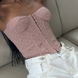 Out From Under Lucy Dot Mesh Corset